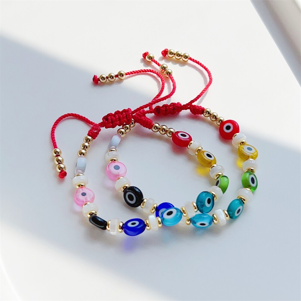 Turkish Evil Eye Beaded Charm Bracelets